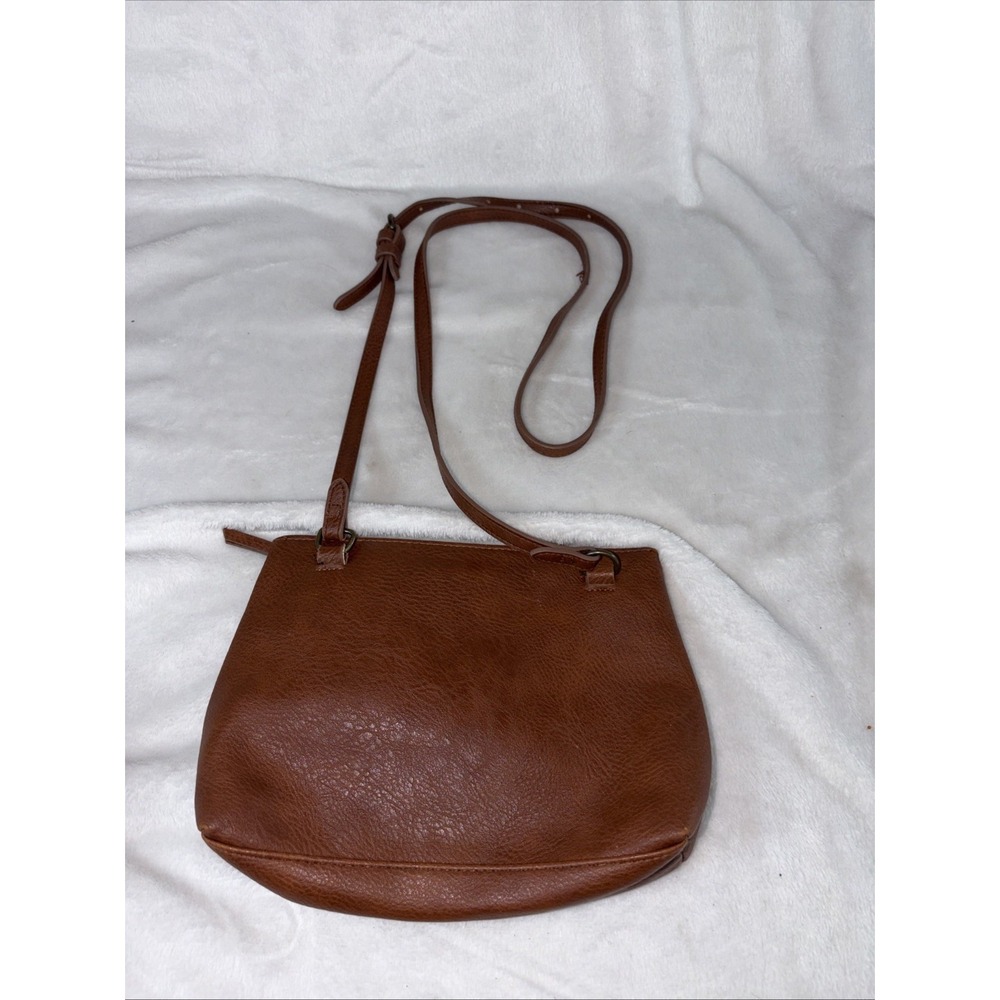 Universal Thread Crossbody Faux Leather bag Cognac Minimalist Streetwear Boho